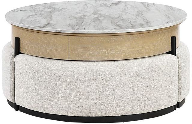 Global Furniture USA T42 4-Piece Cream/Natural Occasional Table Set-0