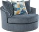 Benchcraft® Maxon Place Navy Oversized Swivel Accent Chair-0