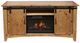 Million Dollar Rustic Brown Native Media Console Fireplace-0
