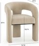 TOV Furniture Malone Taupe Chenille Dining Chair-2