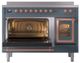 Ilve® Nostalgie II Noblesse 48'' Blue Gray Pro Style Induction Range with Copper Trim-3