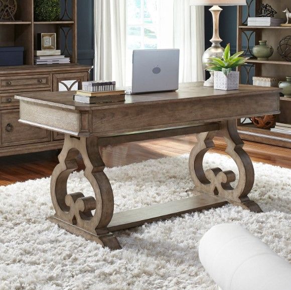 Liberty Furniture Simply Elegant Heathered Taupe Writing Desk-1