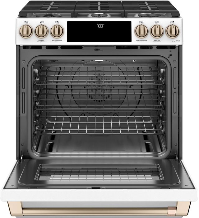 Café™ 30" Matte White Slide In Gas Range-3