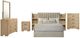 Coaster® Arielle 5-Piece Light Oak/Light Tan Eastern King Panel Bedroom Set-0