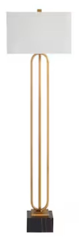Bassett® Furniture Charlotte Gold Leaf Floor Lamp-0