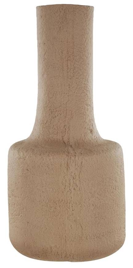 Deco Marche Brown Abstract Distressed Textured Vase with Triangular Handle-1