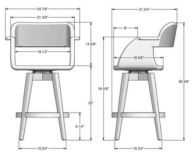 Amisco Customizable Joshua Swivel Counter Stool-1