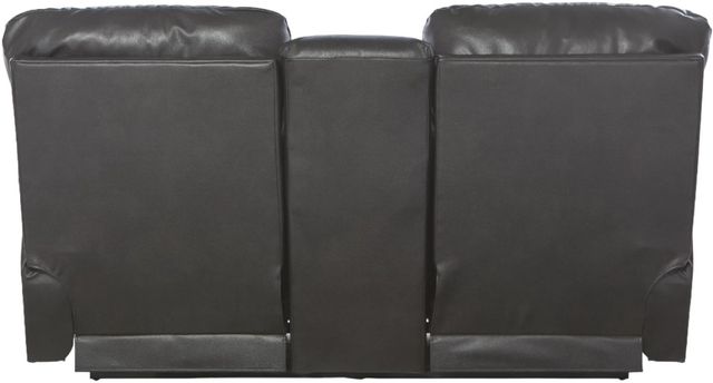La-Z-Boy® James Charcoal Leather Power Reclining Loveseat with Console and Headrest-3