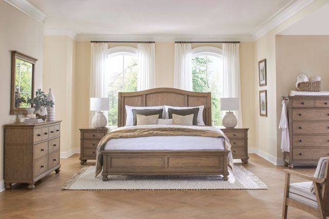 aspenhome® Oxford Tan King Sleigh Bed-2