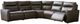 Benchcraft® ModZ 5-Piece Chocolate Power Reclining Sectional with Adjustable Headrest-0