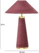 TOV Furniture Graham Burgundy Velvet Table Lamp-2