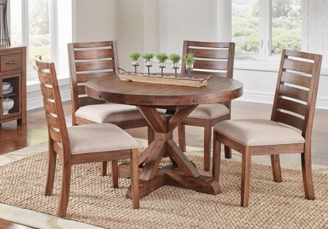 A-America® Anacortes Dark Taupe Ladderback Dining Side Chair-2