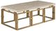 Century® Grand Tour Furniture Links Crystal Stone Top Small Cocktail Table with Antique Brass Base-0