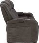 Signature Design by Ashley® Fyne-Dyme Shadow Power Reclining Sofa-3