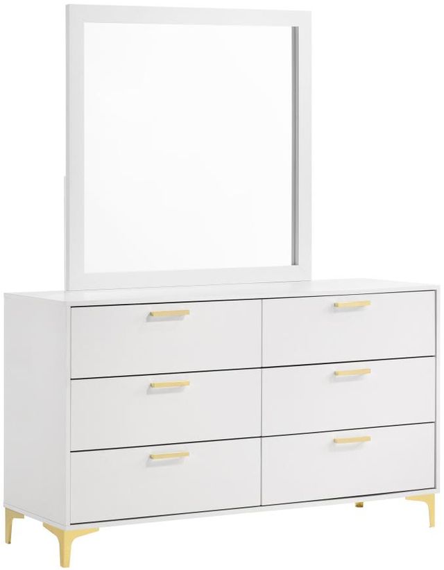 Coaster® Kendall White Dresser and Mirror-0