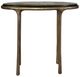 Uttermost® Ata Glass Top Oval Accent Table with Antique Brass Base-1