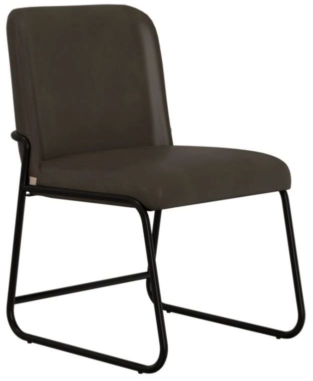International Furniture Direct Seating Blacksmithing Matte Black/Brown Chair-0