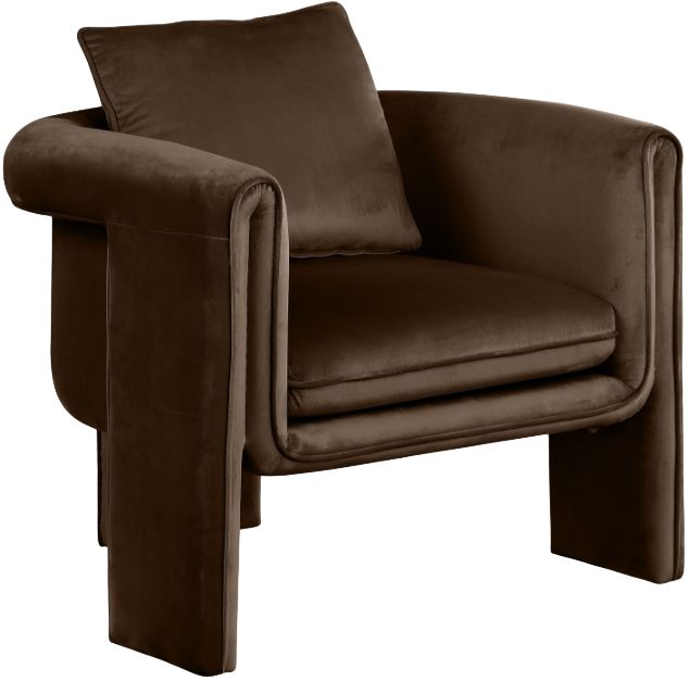 Meridian Furniture Sloan Brown Velvet Accent Chair-0