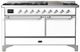 Ilve® Majestic III 60" White Pro Style Dual Fuel Liquid Propane Range with Solid Door and Chrome Trim-0