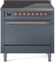 Ilve® Nostalgie II Series 36" Blue Grey Pro Style Induction Range-0