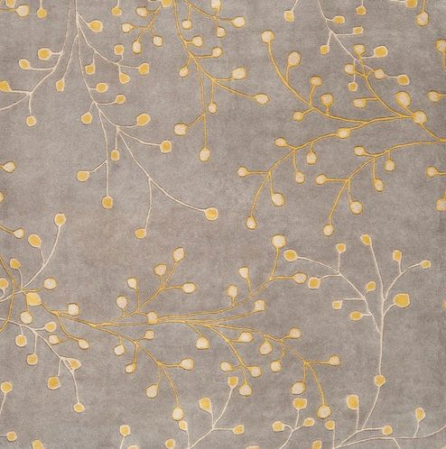 Surya Athena Gray Floral 5'x8' Area Rug-1