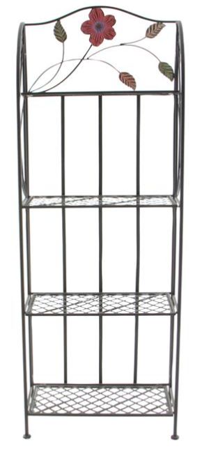 Deco Marche Black Tall Folding Bakers Rack-1