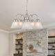 YHD Manzanita Satin Nickel/White 5-Light Chandelier-1