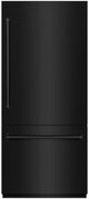 ZLINE 36" 19.8 Cu. Ft. Black Stainless Steel Built-In Bottom Freezer Refrigerator with Water Dispenser, Ice Maker, and Graphite Gray Interior-0