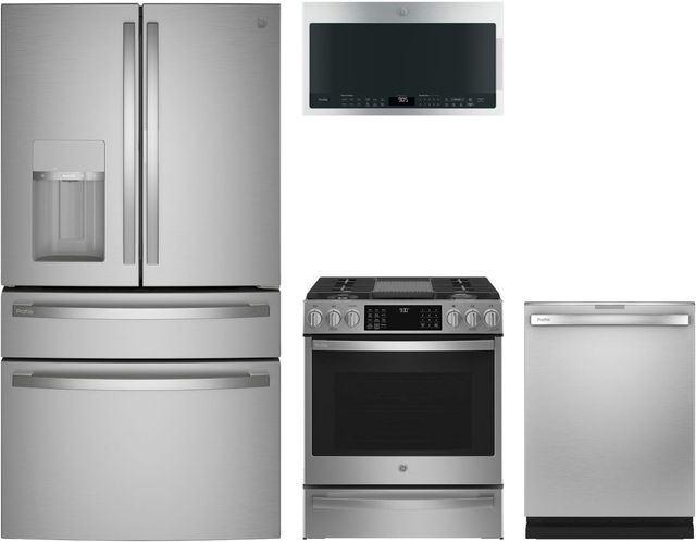 GE Profile™ 4 Piece Stainless Steel Kitchen Package-0