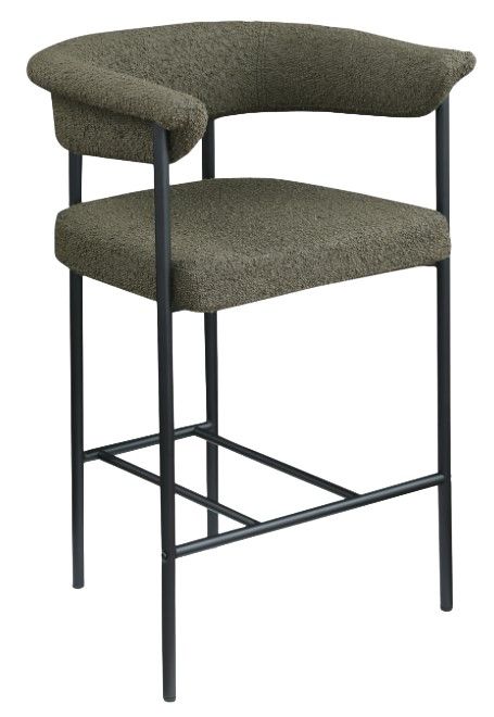 Meridian Furniture Malin Olive/Matte Black Counter Stool-0