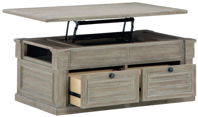Signature Design by Ashley® Moreshire Bisque Lift-Top Coffee Table-2