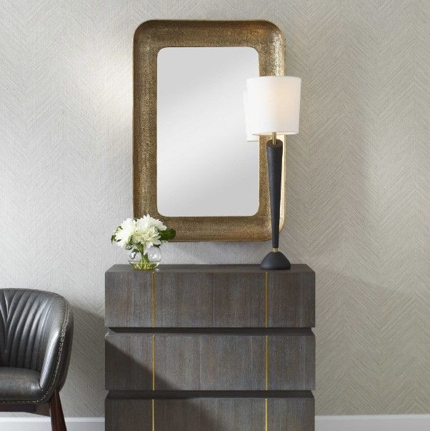 Uttermost® Alvaro Antique Brass Mirror-1