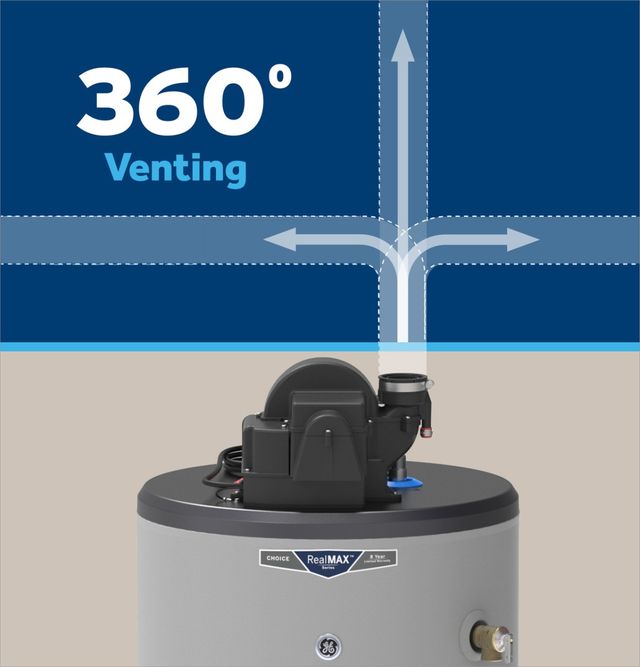 GE RealMAX® Choice 40 Gallon Tall Liquid Propane Water Heater-3