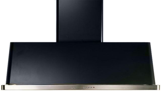 Ilve® Majestic II Series 60" Gloss Black Wall Mounted Chimney Style Range Hood-0