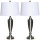 Nationwide Furniture Distributors Two 29" Silver Metal Lamps-0
