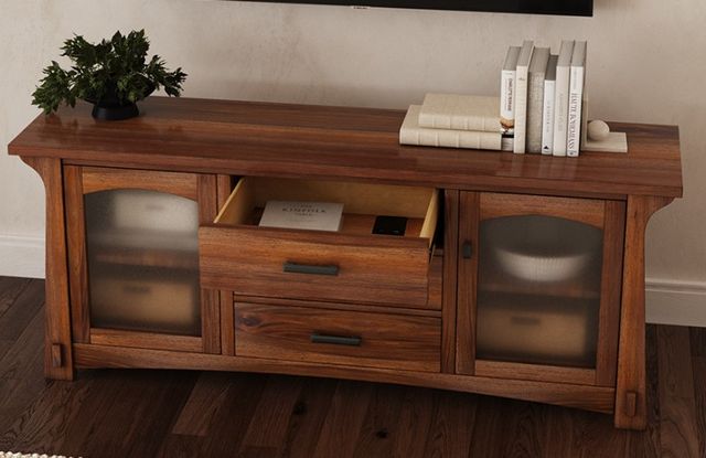 A-America® Eldora Saddle Brown Media Console-3