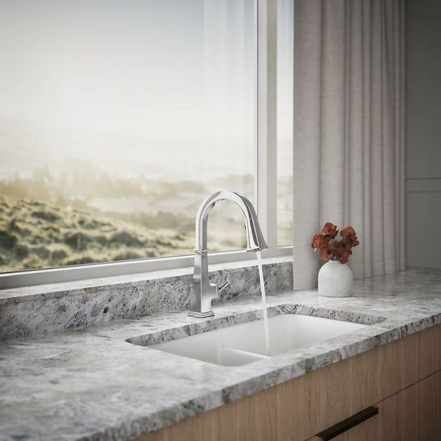KOHLER® Riff® Polished Chrome Touchless Kitchen Sink Faucet with 3-Function Sprayhead-2