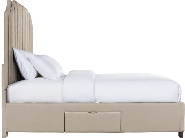 Elements International Harper Sand Queen Upholstered Storage Bed-2