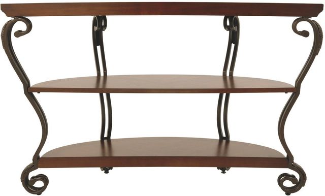 Signature Design by Ashley® Nestor Medium Brown Sofa Table-3