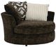 American Wholesale Furniture Neptune Chocolate Swivel Pot Chair-0