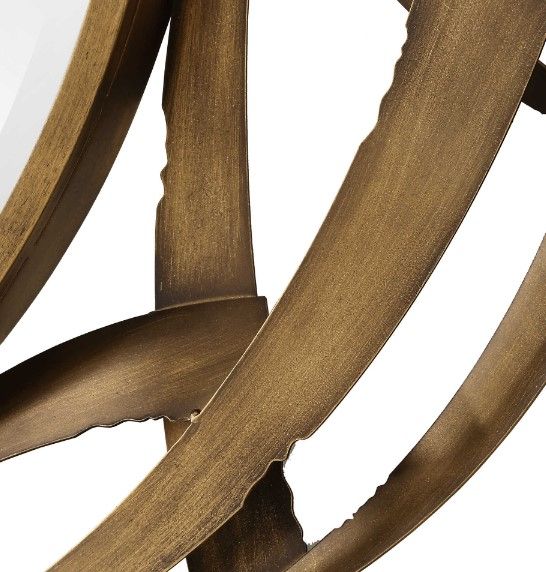 Uttermost® Cutting Edge Antiqued Golden Bronze Round Mirror-4
