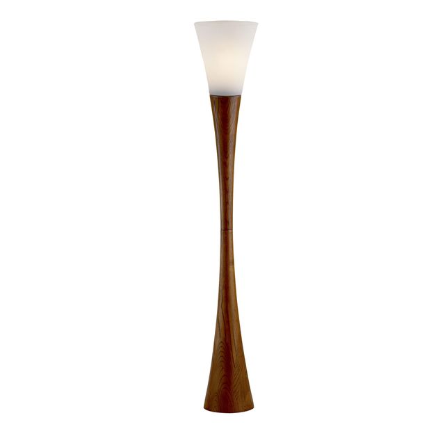 Adesso® Espresso Walnut Poplar Wood Floor Lamp-0