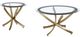 Coaster® Brooke 2-Pieces Rose Brass Occasional Table Set-0