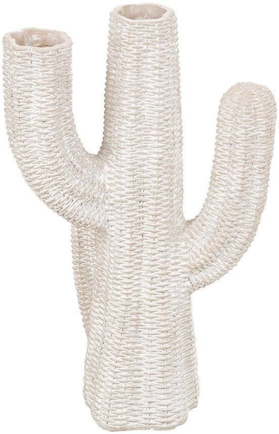Deco Marche Cream Cactus Tall Textured Planter-2