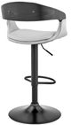 Armen Living Benson Gray/Black Adjustable Bar Stool-2
