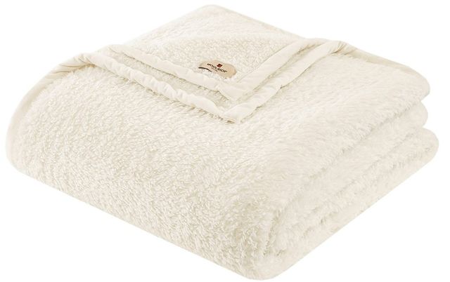Olliix by Woolrich Twin Ivory Burlington Berber Blanket-0