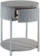 ACME Furniture Yukino Gray End Table with Chrome Base-4
