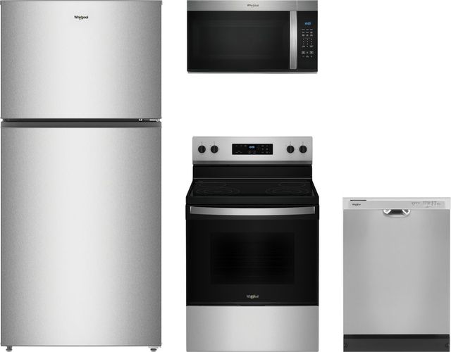 Whirlpool® 4 Piece Stainless Steel Electric Kitchen Package-0