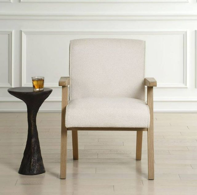 Uttermost® Blakely Oak/Snow Dining Arm Chair-1