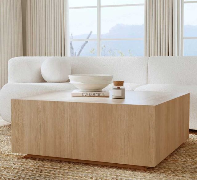 Classic Home Layne Natural 42" Square Coffee Table-1
